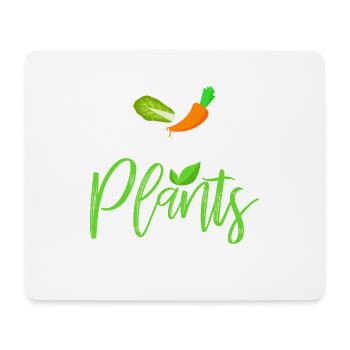 Vegan - Tapis de souris (format paysage) - blanc - Devant