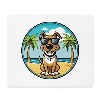 Schweizer Laufhund Hunderasse Cartoon Sonnenbrille - Mousepad (Querformat) - Weiß - Vorne