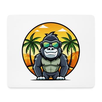 Gorilla Lustige Cartoon Sommer Strand Sonnenbrille Cool - Mousepad (Querformat) - Weiß - Vorne