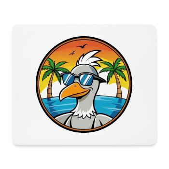 Gans Lustige Cartoon Sommer Strand Sonnenbrille Cool - Mousepad (Querformat) - Weiß - Vorne
