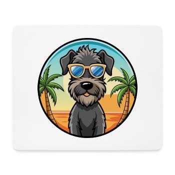 Kerry Blue Terrier Hunderasse Cartoon Sonnenbrille - Mousepad (Querformat) - Weiß - Vorne