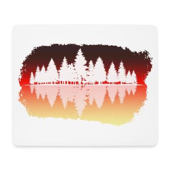 Wald - Forest - Mousepad (Querformat) - Weiß - Vorne