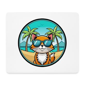 Hantilly Tiffany Cat Breed Cartoon Sunglass Beach - Mouse Pad (horizontal) - white - Front