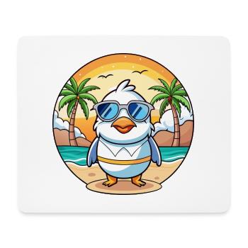 Möwe Lustige Cartoon Sommer Strand Sonnenbrille - Mousepad (Querformat) - Weiß - Vorne