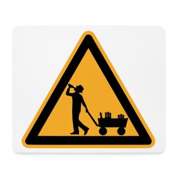 Father's Day warning sign - Mouse Pad (horizontal) - white - Front