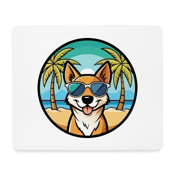 Perro De Presa Mallorquinische Hunderasse Cartoon Beach - Mousepad (Querformat) - Weiß - Vorne