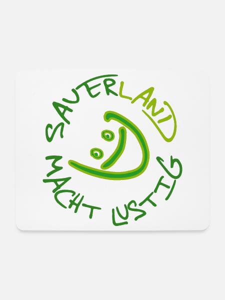 SAUERLAND MACHT LUSTIG - Mousepad (Querformat) - Weiß