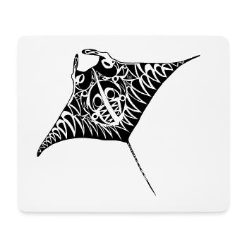 mantaray maori blk - Mousepad (Querformat) - Weiß - Vorne