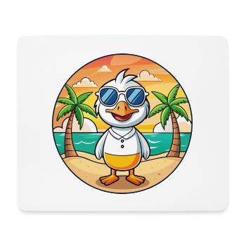 Gans Lustige Cartoon Sommer Strand Sonnenbrille - Mousepad (Querformat) - Weiß - Vorne
