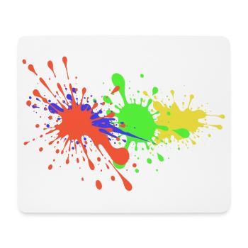 Farbkleckse Design Künstler - Mousepad (Querformat) - Weiß - Vorne