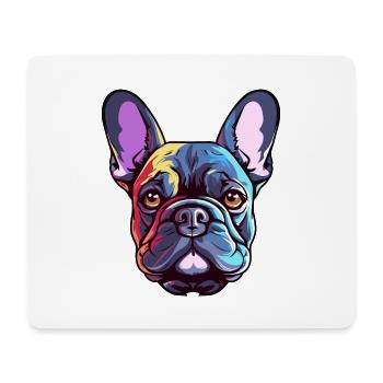 Französische Bulldogge Hunderasse Aquarell Karikatur Kawaii - Mousepad (Querformat) - Weiß - Vorne