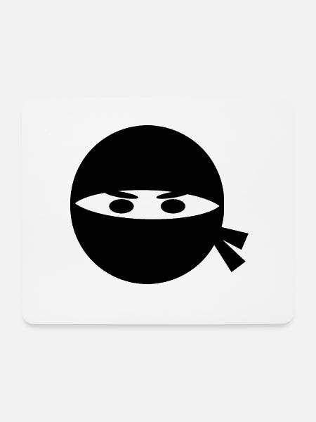 Ninja Kopf - Mousepad (Querformat) - Weiß