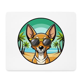 Cirneco Dell Etna Hunderasse Cartoon Sonnenbrille Strand - Mousepad (Querformat) - Weiß - Vorne