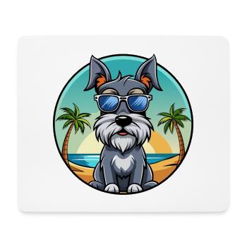 Standard Schnauzer Hunderasse Cartoon Sonnenbrille - Mousepad (Querformat) - Weiß - Vorne