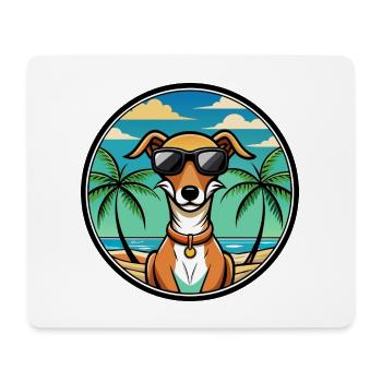 Azawakh Dog Breed Cartoon Sunglasses Beach - Mouse Pad (horizontal) - white - Front