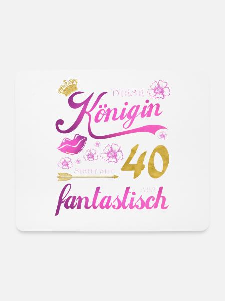 40. Geburtstag Königin Geschenk 40 Jahre - Mousepad (Querformat) - Weiß