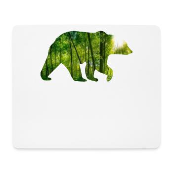 Brummiger Waldbär Wanderfreund - Mousepad (Querformat) - Weiß - Vorne