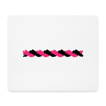 Ornament Linie Seil Rosa Schwarz - Mousepad (Querformat) - Weiß - Vorne