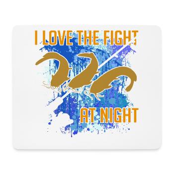 Waller Welssilhouette Angelrute und Farbkleckse - Mousepad (Querformat) - Weiß - Vorne