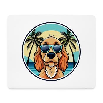Englischer Cocker Spaniel Hunderasse Cartoon Beach - Mousepad (Querformat) - Weiß - Vorne