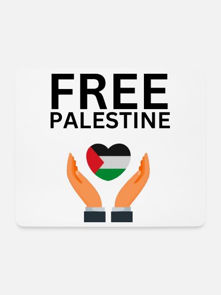 Free Palestine - Mousepad (Querformat) - Weiß