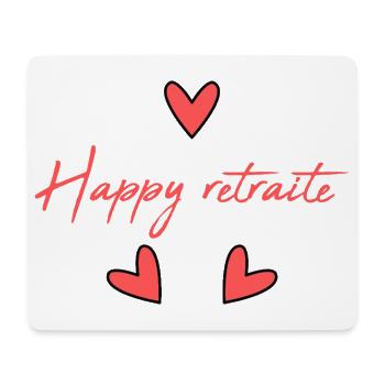 RETIREMENT. RETIREMENT. RETIRED. HAPPY RETIREMENT - Mouse Pad (horizontal) - white - Front