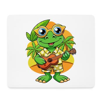 Lustige Frosch Cartoon Sommer Strand Sonnenbrille Gitarre - Mousepad (Querformat) - Weiß - Vorne