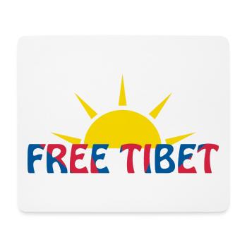 free tibet sonne - Mousepad (Querformat) - Weiß - Vorne