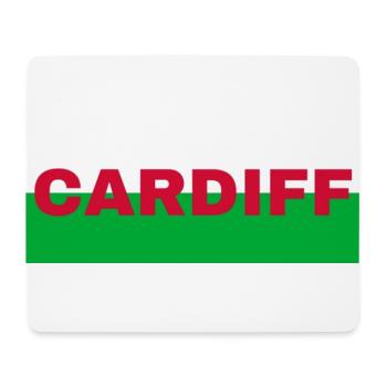 Cardiff City in Wales Flag United Kingdom - Mouse Pad (horizontal) - white - Front