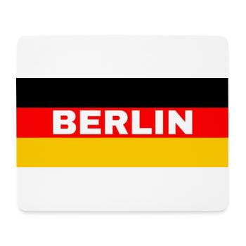 Berliner Stadt in deutscher Flagge - Mousepad (Querformat) - Weiß - Vorne