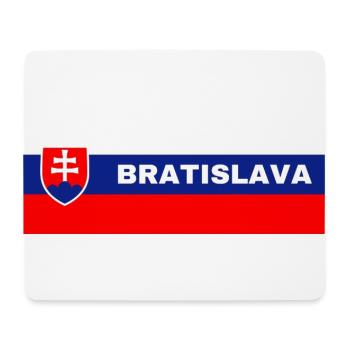 Stadt Bratislava in slowakischer Flagge - Mousepad (Querformat) - Weiß - Vorne