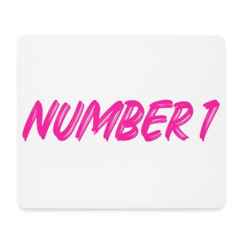 Numéro 1 - un - premier - premier - 1 - numéro 1 - Tapis de souris (format paysage) - blanc - Devant