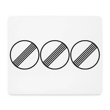UNBEGRENZT TRIO by Unbegrenzt Apparel - Mousepad (Querformat) - Weiß - Vorne