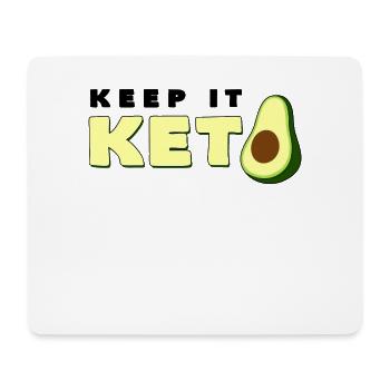 Keep It Keto Avocado Spruch Ketogene Diät Geschenk - Mousepad (Querformat) - Weiß - Vorne