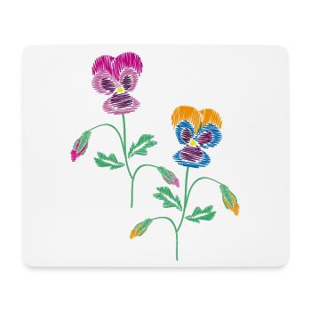 Pensée - Tapis de souris (format paysage) - blanc - Devant