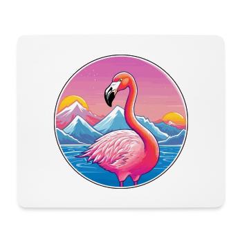Flamingo Aquarell Cartoon Kawaii Haustier Tier Colo - Mousepad (Querformat) - Weiß - Vorne