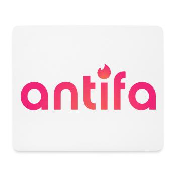 Antifa - C'est un match! - Tapis de souris (format paysage) - blanc - Devant