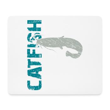 Wels angeln Sportfischer starke Fische angeln - Mousepad (Querformat) - Weiß - Vorne