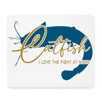 Wels Waller angeln Sportfischen Flussmonster - Mousepad (Querformat) - Weiß - Vorne