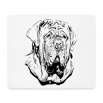 Trolliger Hund Dogge Schwarz - Mousepad (Querformat) - Weiß - Vorne