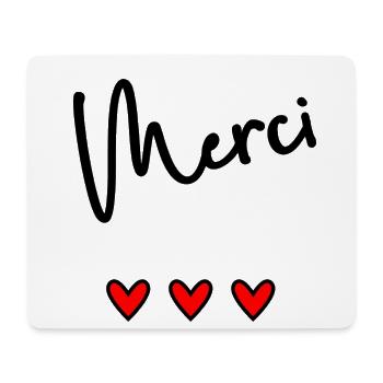 MERCI. MAÎTRESSE. MAÎTRE. MERCI MAÎTRESSE - Tapis de souris (format paysage) - blanc - Devant