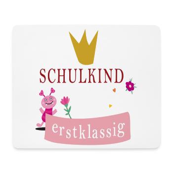 Schulkind erstklassig - Mousepad (Querformat) - Weiß - Vorne