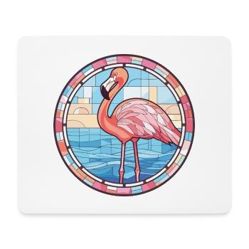 Flamingo Bunte Aquarell-Tierillustration - Mousepad (Querformat) - Weiß - Vorne