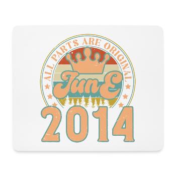 Juni 2014. Geburtstagsgeschenk Juni 2014. Juni - Mousepad (Querformat) - Weiß - Vorne