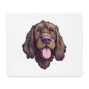 Pudelpointer Hunderasse Cartoon Kawaii Illustration - Mousepad (Querformat) - Weiß - Vorne