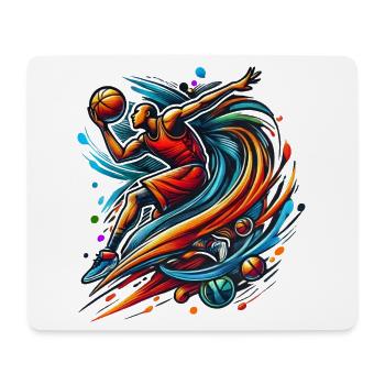 Basketball Logo - Mouse Pad (horizontal) - white - Front