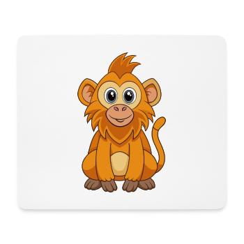 Pavian Niedliche Maskottchen Zeichentrickfigur Kawaii - Mousepad (Querformat) - Weiß - Vorne