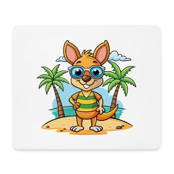 Känguru Lustige Cartoon Sommer Strand Sonnenbrille - Mousepad (Querformat) - Weiß - Vorne