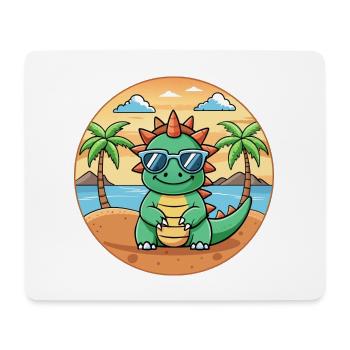 Dragon Funny Cartoon Lunettes de soleil de plage d’été - Tapis de souris (format paysage) - blanc - Devant