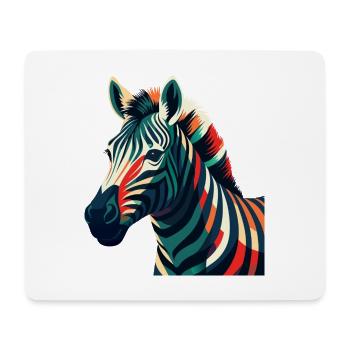 Zebra Cartoon Figur Buntes Haustier Tier - Mousepad (Querformat) - Weiß - Vorne